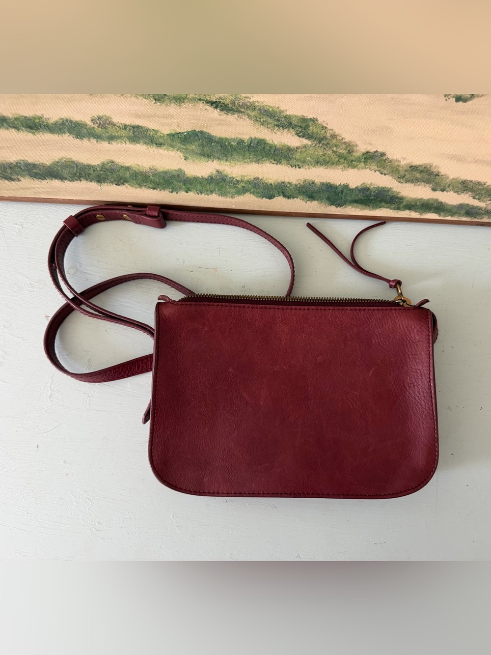 Madewell Women’s Simple Crossbody Leather Purse Bag Mahogany Brown